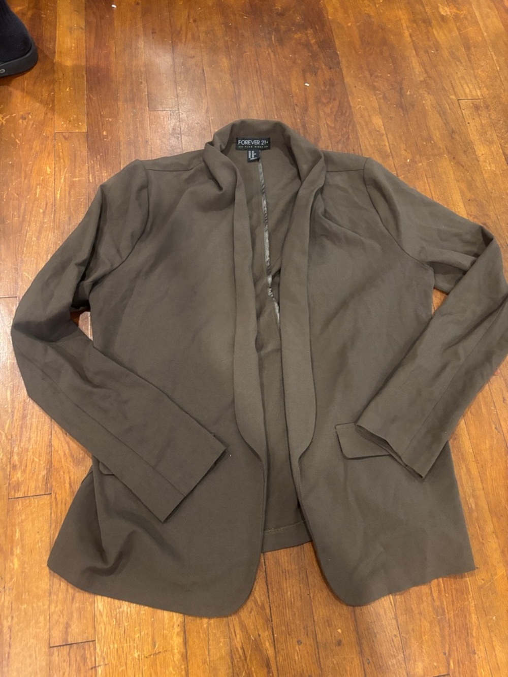 Forever 21 Olive Open-Front Women's Blazer